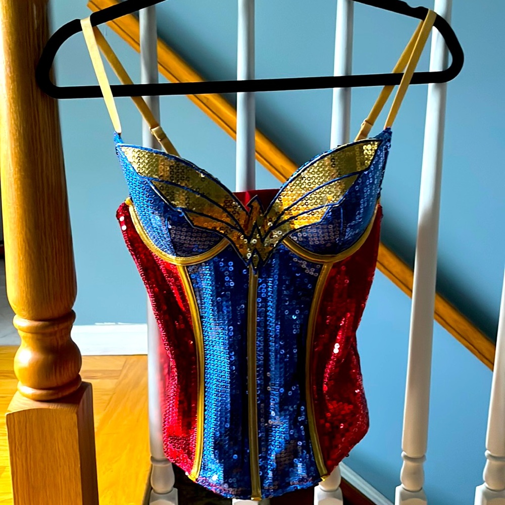 Wonder Woman Sparkly Corset Halloween Costume